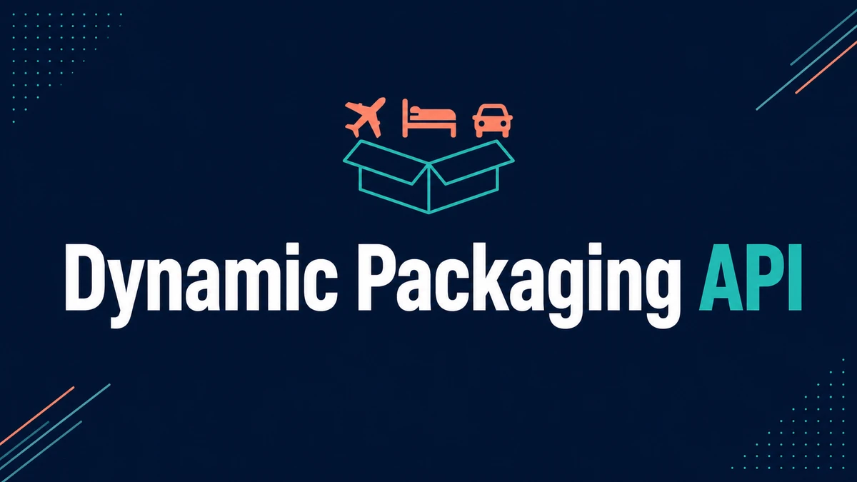 Dynamic packaging API banner bundling a flight, hotel, and car into one package