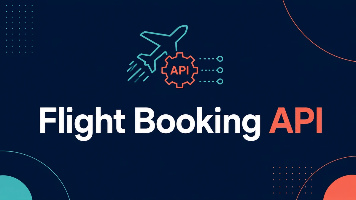 Flight API banner connecting a travel platform to live flights, fares, and tickets