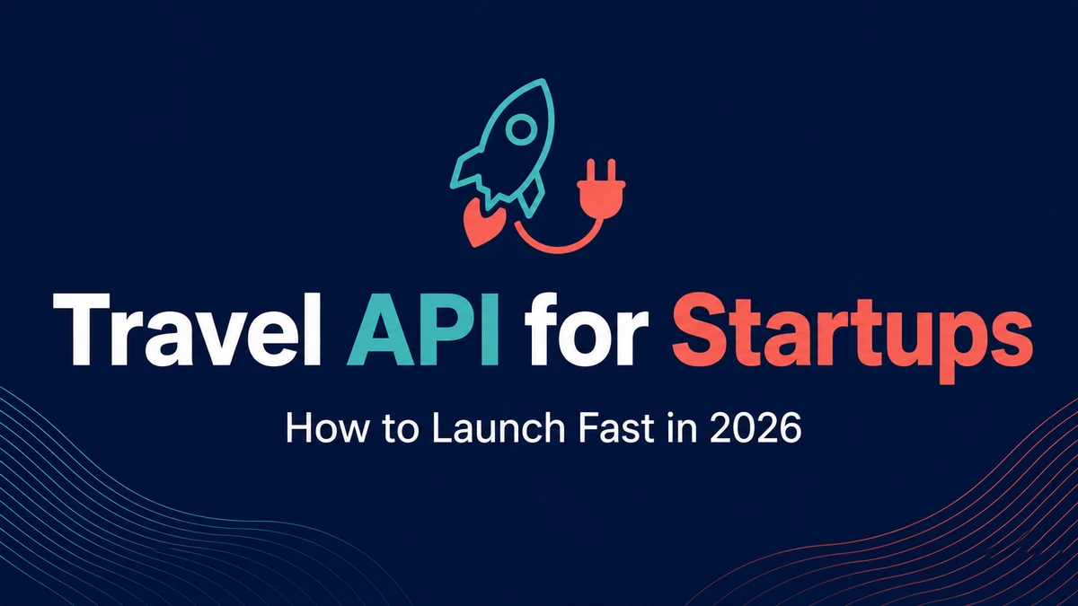 Travel API for startups banner: how to launch fast in 2026