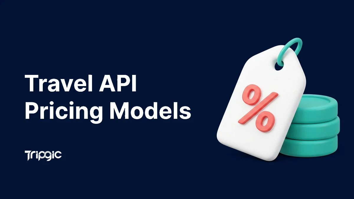 Four travel API pricing models compared: per-request, revenue share, subscription, and freemium
