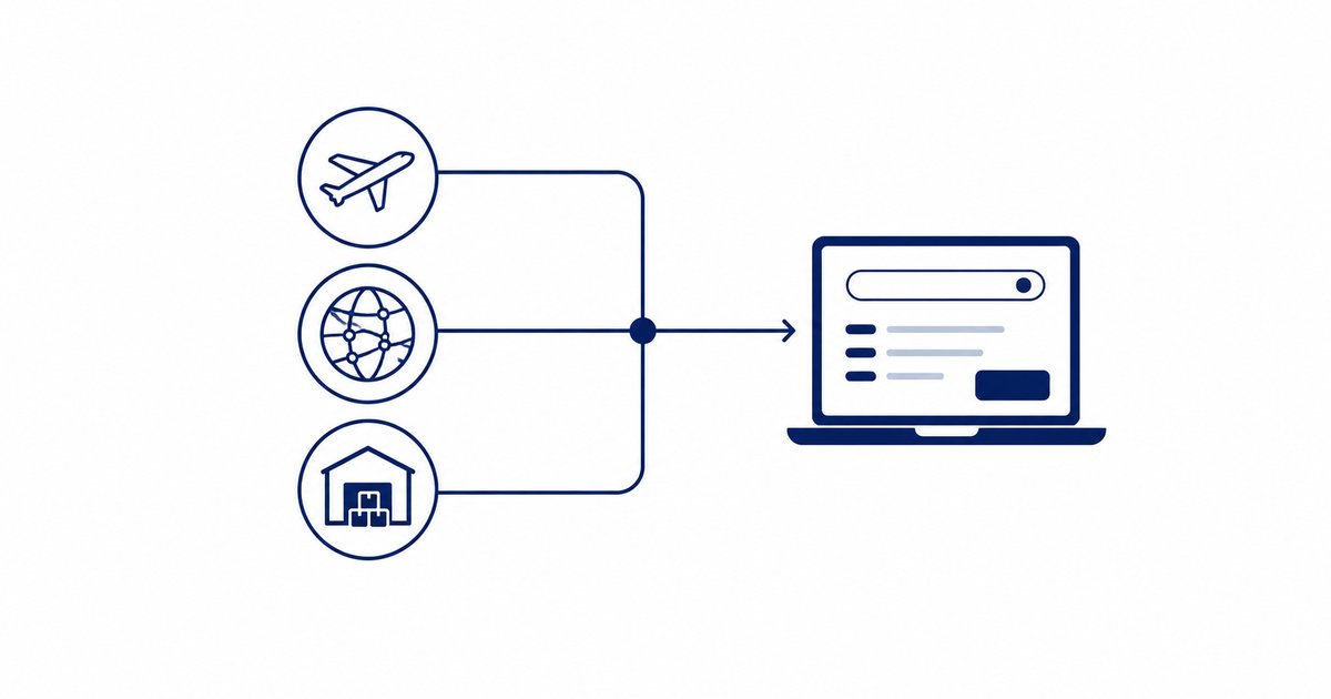 Flight consolidator fares combined with GDS and airline sources into one booking platform via API